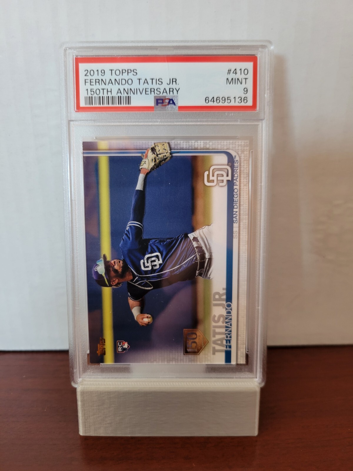 2019 Topps #410 Fernando Tatis Jr RC 150th Anniversary Stamp PSA 9