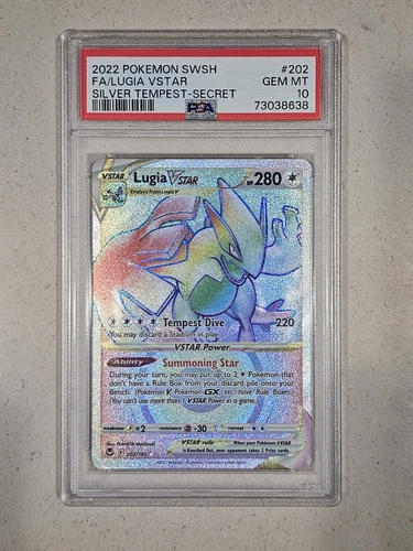 Pokemon - Lugia VSTAR (Secret) Rainbow - Silver Tempest 202/195 PSA 10