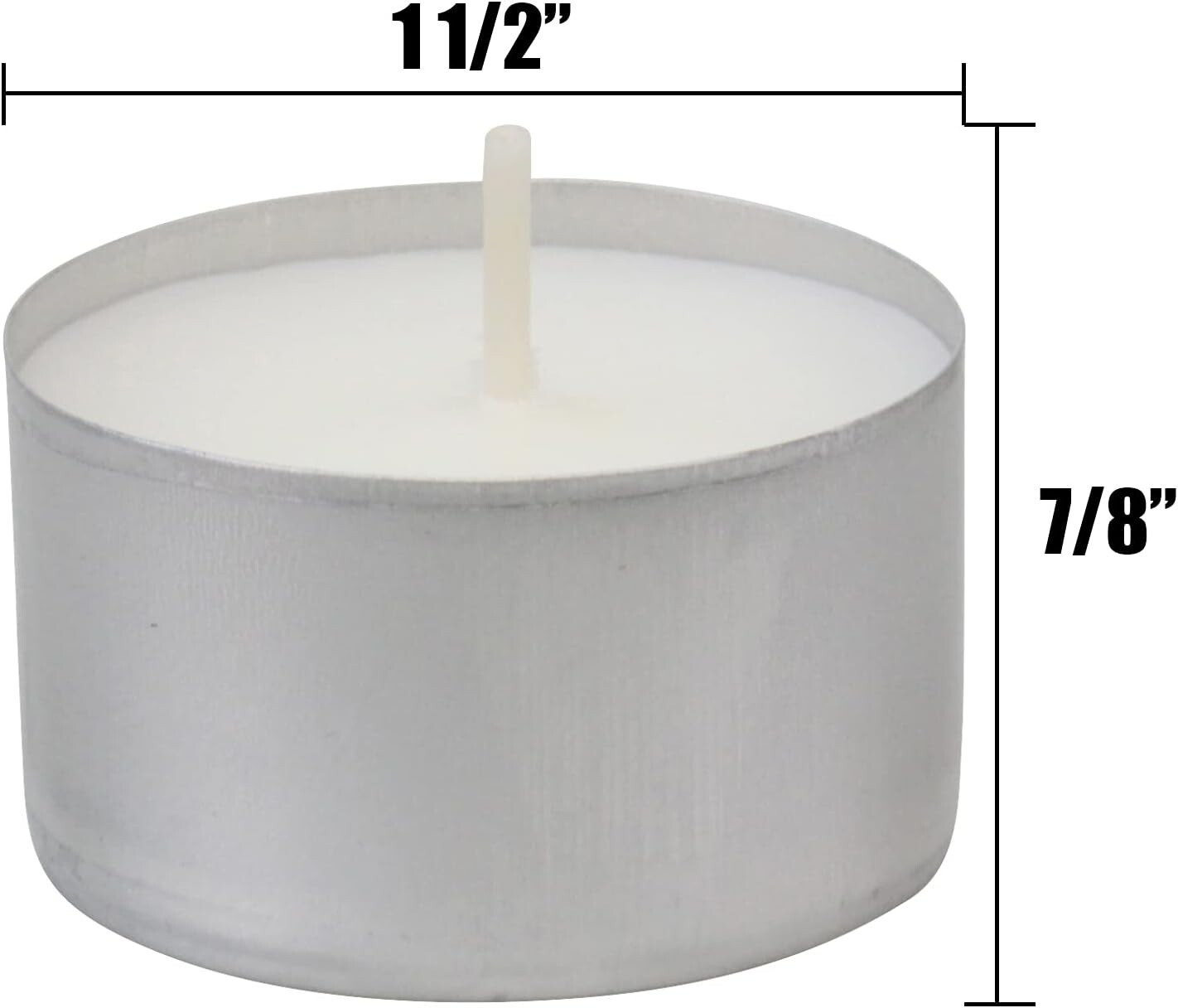 Stonebriar 100 Pack Unscented 8 Hour Extended Burn Time Tea Light Candles Whi..