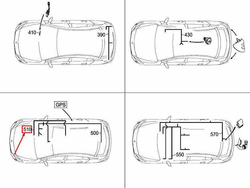 NOUVEAU BOÎTIER DE CÂBLAGE DE TOIT COULISSANT MERCEDES-BENZ CLA C117 1175406507