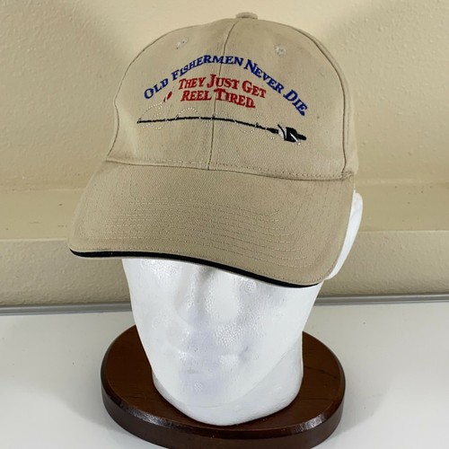 Funny Fishing Hat Cap Tan 