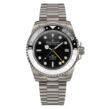 Oceaneva Men's Deep Marine Explorer GMT Watch 1250M Ceramic    TITANIUM