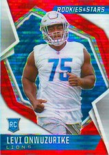Levi Onwuzurike RC 2021 Rookies & Stars Red Pulsar Prizm Holo Rookie Card#157