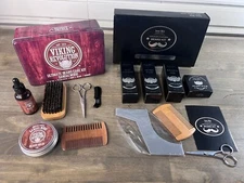 Isner Mile Beard Kit for Men 7 Piece Grooming & Viking Revolution Beard Kits