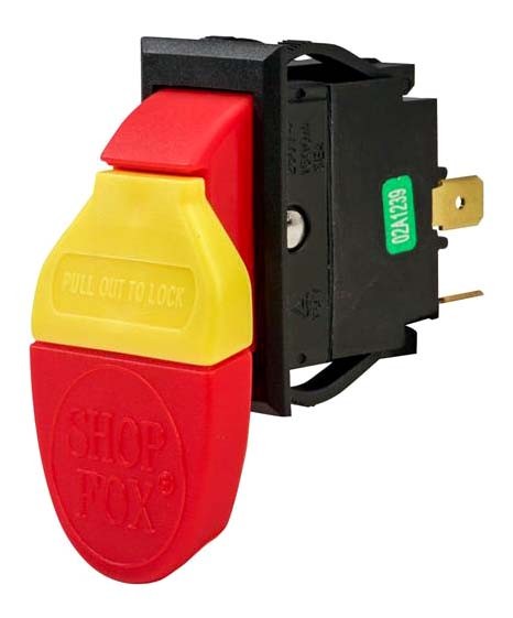 Shop Fox Safety ON/OFF Paddle Switch For 110/220 Volt 16/10 Amp
