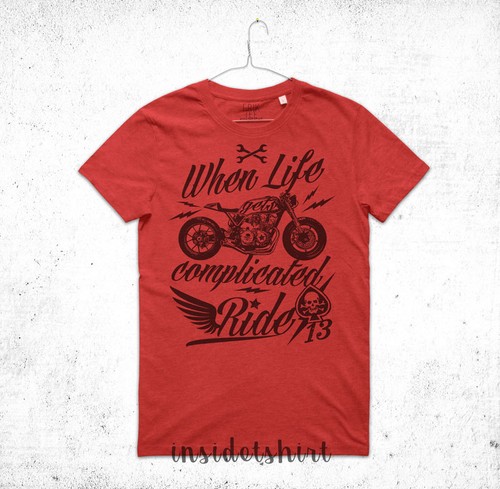 MAGLIETTA CAFE RACER maglia riders vintage motorbike skull bikers T-SHIRT  MAN | eBay