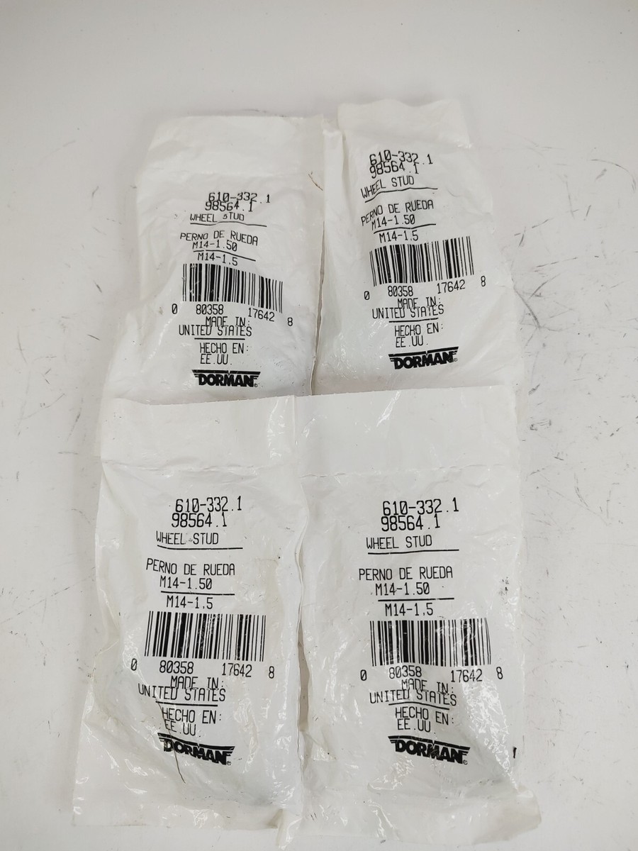 Dorman 610-332 Perno Per Ruota - M14-1.5, Garanzia Completa, Compatibile Con Più Marche E Modelli Auto