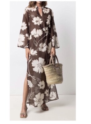 Tory Burch Long Printed Daisy Caftan. NWT. Size XS. Retail- $358