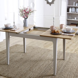 Gris S Etendant Table De Salle A Manger Devon Gamme Ferme Rustique