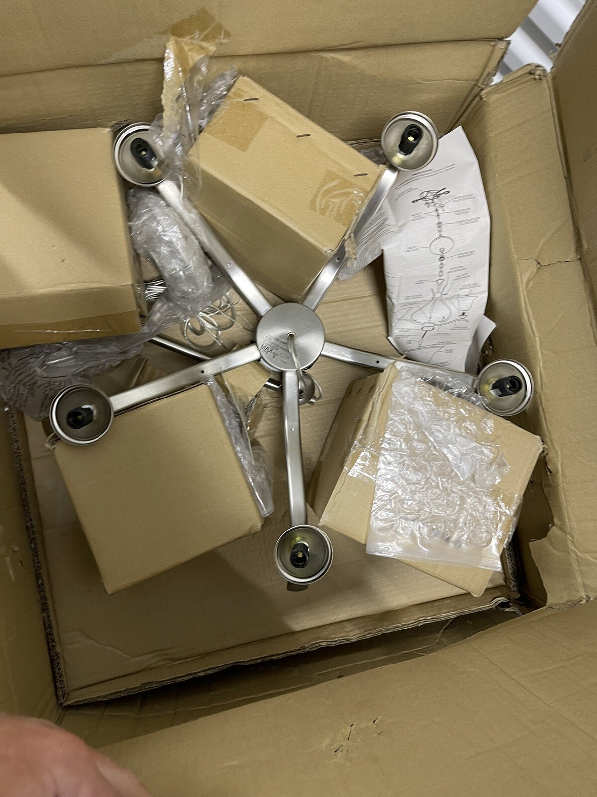 Kichler Dover 2018 NI 5 Light Brushed Nickel Candelabra NEW