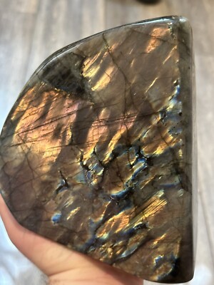 Großer Labradorit 2,73 kg Freiform Präparat Edelstein Kristall grün blau gold L12