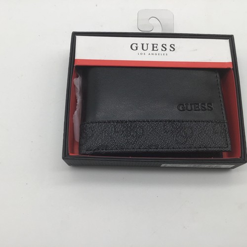 Guess Los Angeles Men's Leather Bifold Wallet - Black - New in Box