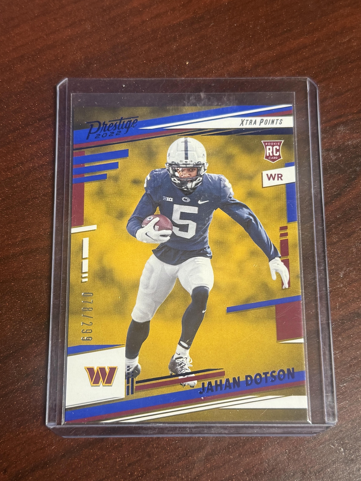 2022 Panini Prestige #315 Jahan Dotson Xtra Points Blue #/299