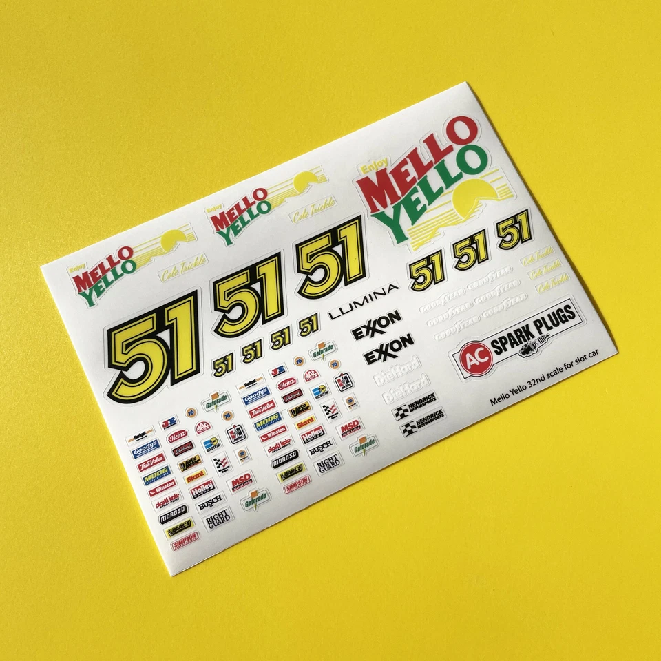 Fente Voiture 1/32nd'Days Of Thunder' Autocollants Nascar Pour Scalextric