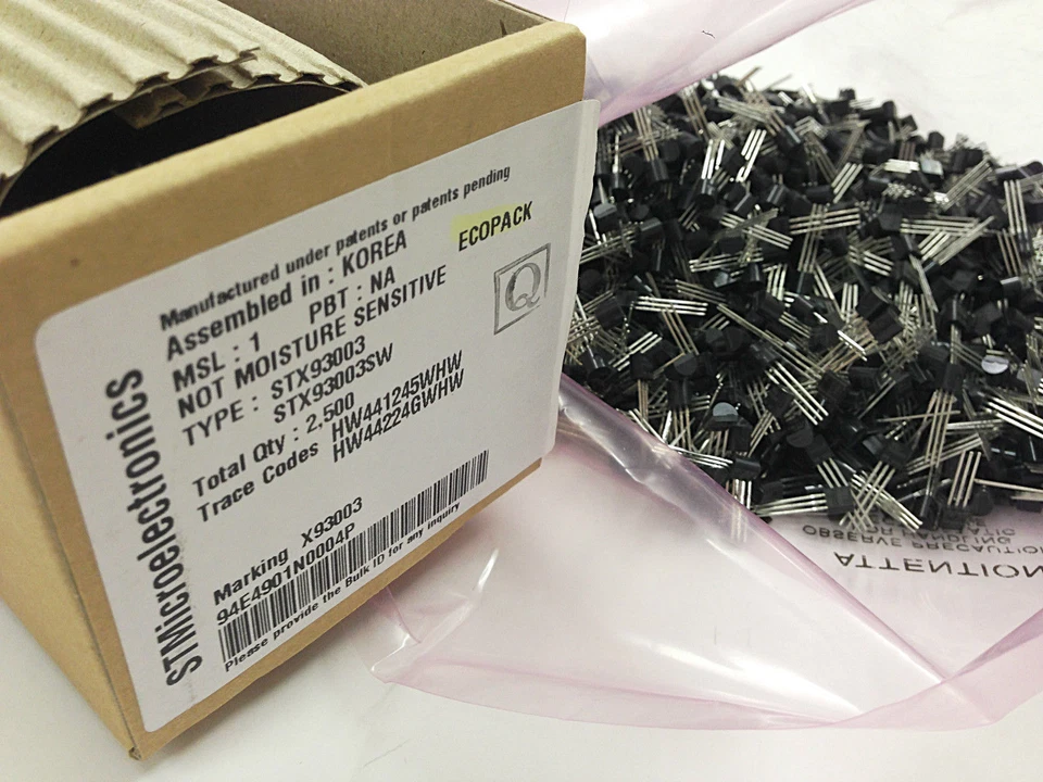 300 Stück / 300 pieces STX93003 500V 1A PNP TRANSISTOR see also NPN STX83003 NEW - Bild 4 von 4