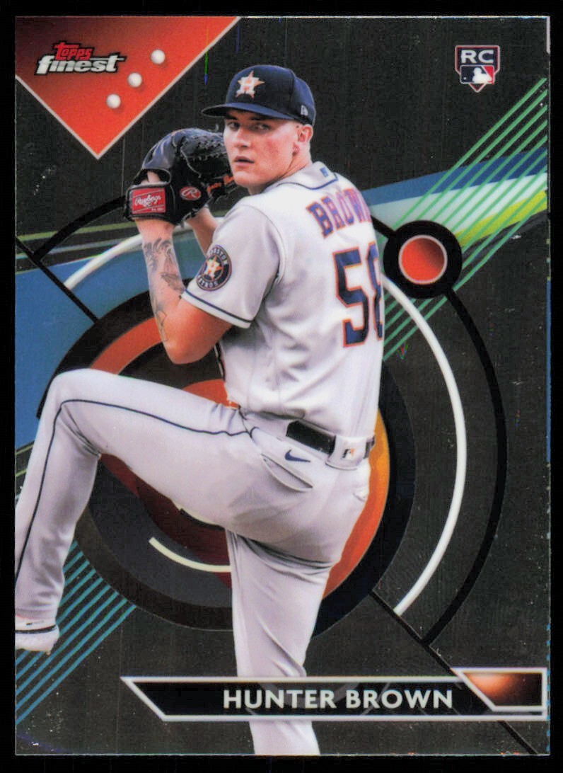 2023 Topps Finest Base Set Hunter Brown Rookie Houston Astros #69