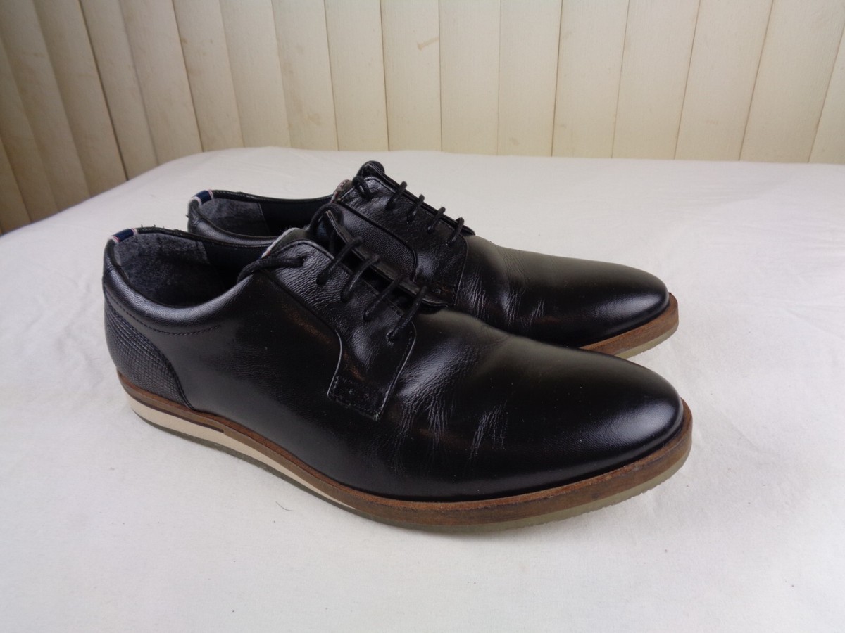 Steve Madden CREAMER men’s BLACK lace up woven leather oxford shoes size 9 HASEN Black Leather Men main image 3