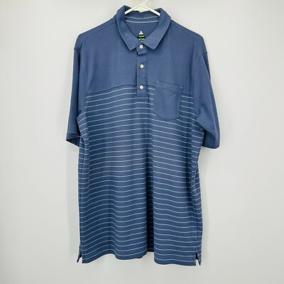 Bolle Golf Tech Performance Polo Men's Short Sleeve Shirt LARGE w/front pocket