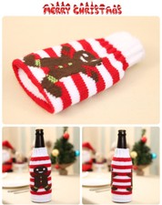 UK stock Knitted Sweater Xmas gift wine bottle wrap cover party house decoration
