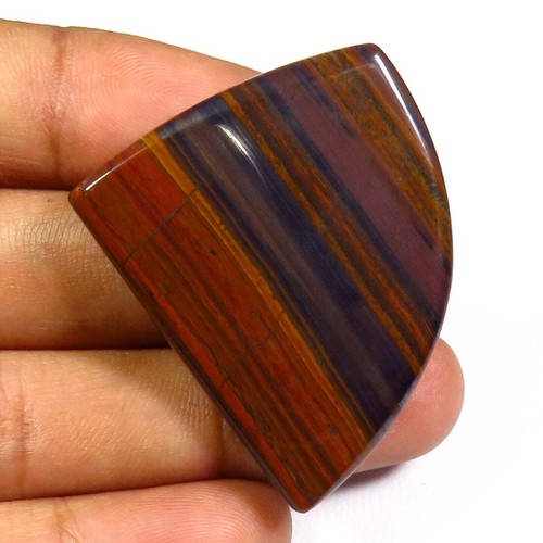 Red Iron Tiger Gemstone 41x33 mm Natural Tiger Cabochon 75Cts Fancy Smooth IT-56 - Picture 9 of 9