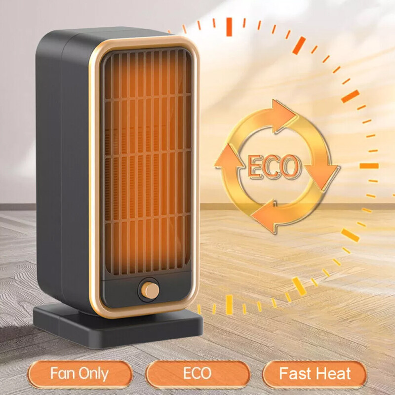 500w Ceramic Fast Heating Fan Electric Heater With Thermostat Eco