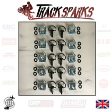 DZUS TYPE FASTENERS CLIPS D-RING BLACK PLATE SLIP-ON 19mm x 10 PACK UK STOCK