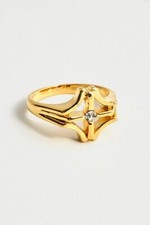 Urban Outfitters Susan Caplan Susan Caplan Vintage Brass Cross Ring. S/M RRP £16