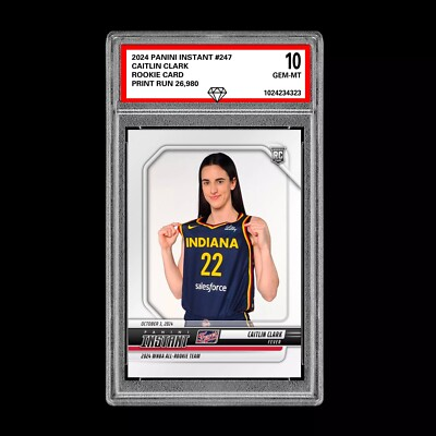 #ad Graded 10 CAITLIN CLARK All Rookie Team 2024 Panini Instant #247 WNBA RC Card $39.95