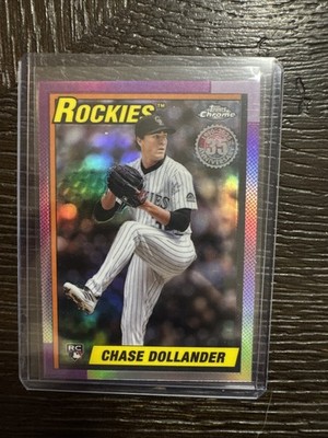 Chase Dollander RC, 1990 Topps Baseball #90CU-16 - 2025 Topps Chrome Update