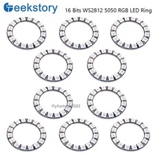 5/10pcs 16 Bits WS2812 5050 RGB Full Color LED Ring Light Individual Addressable