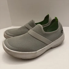OOFOS OOmg Low Gray Mesh Shoes Slip On Comfort Recovery Gym Womens Size 10