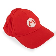 Super Mario Red Cap Hat Adjustable Strap Gamer Cosplay Trucker Costume Adult