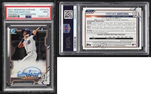 2021 Bowman Chrome Prospect Auto Cristian Santana #CPA-CS PSA 9 MINT Auto