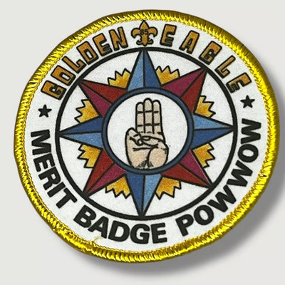 Boy Scouts Golden Eagle Merit Badge Pow Wow Vintage Patch KBX