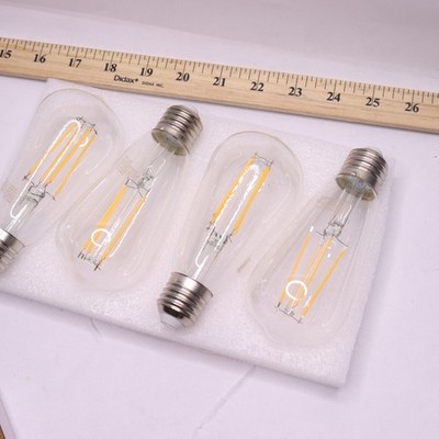 (4-Pk) Vintage ST58 E26 Medium Base LED Edison Filament Light Bulb 1005143344