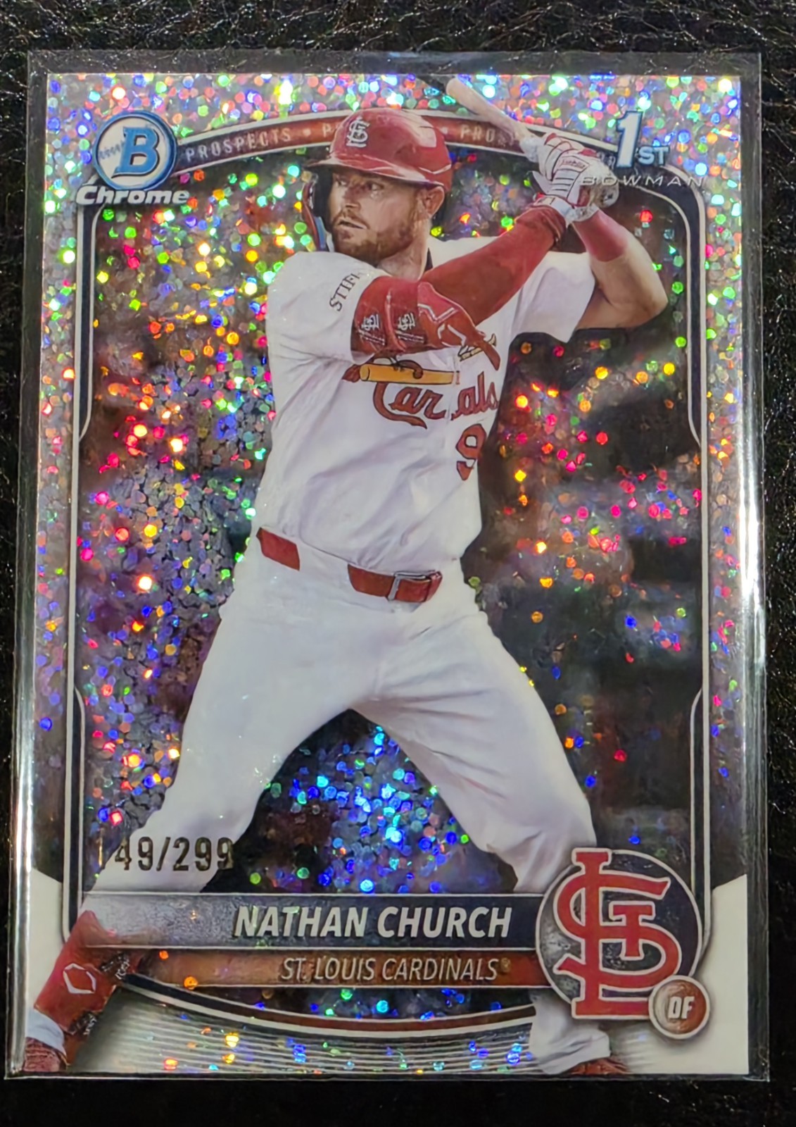 Nathan Church 2025 Bowman Chrome 1st Prospects BCP-192 Speckle Refractor /299