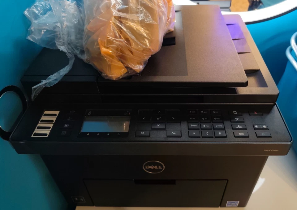 MFP Laser Farb Drucker Scanner Fax Dell c1765nf Netzwerk LTP USB Anschluss - Bild 4 von 4