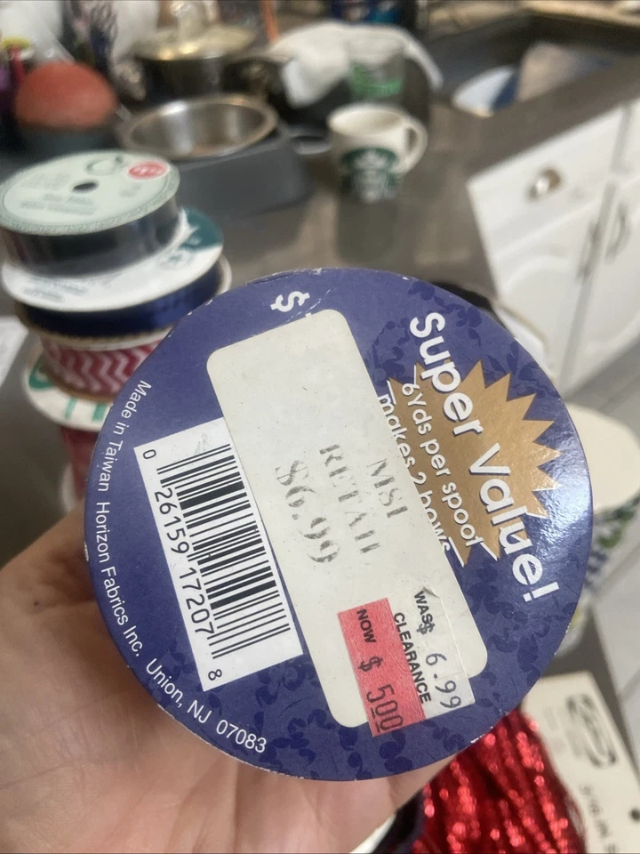 Lote de fita de Natal com fio vintage e nova - Imagem 3 de 4