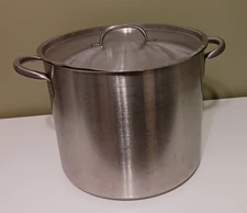 Dura Ware Vintage Heavy Duty 24 QT  Stainless Stock Pot w/Lid Korea
