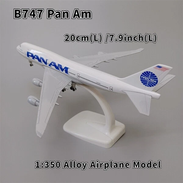 Modello di Aereo 1:350 Die-Cast Boeing 747 Pan Am American World Airways, 20cm - Immagine 2 di 4