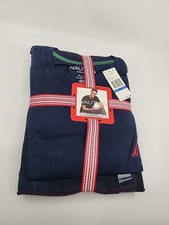 Nautica Pajama Set Mens XL Navy Red 2-Piece Crew T Shirt Pants Sleepwear