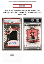 2022 XR Desmond Ridder Rookie Xcellence Auto Patch PSA 9 Pop 4 No PSA 10s