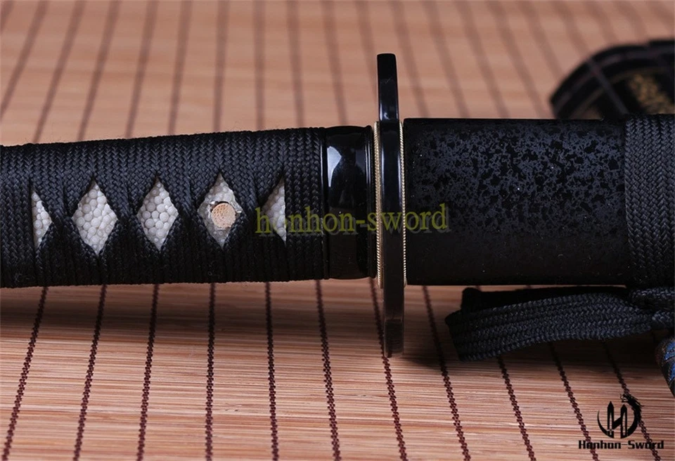 Aluminum Steel Katana Japanese Iaito Sword Full Tang Unsharpened Blade Black - Image 4 of 4