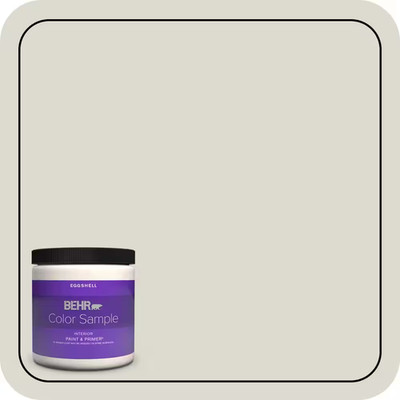 8 Oz. #GR-W11 Silver Ash Eggshell Enamel Interior Paint & Primer Color Sample