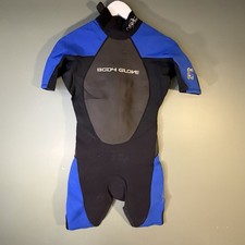 Body Glove ARC Two-Tone Wetsuit Men Small Shorty Blue Black Short Sleeve Vintage