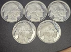 LOT of  5  -   1/10 oz Buffalo Silver Round's