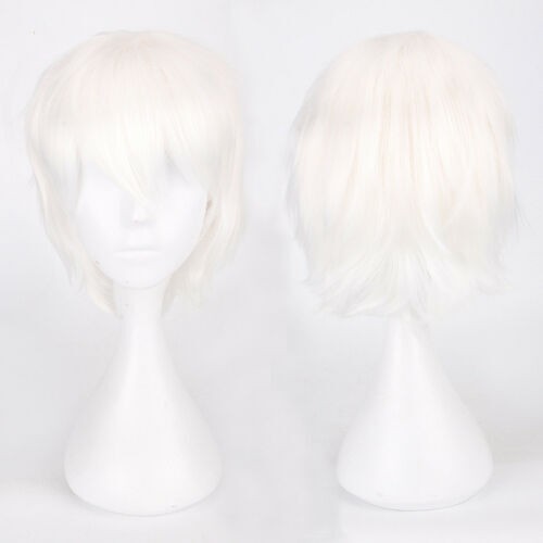 Unisex Boys Mens Anime Short Wig Straight Hair Handsome Full Wigs Cosplay Party - Picture 13 of 21
