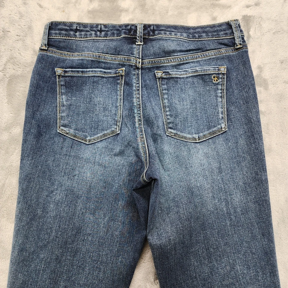 Женские джинсы Jessica Simpson 10/30 синие Kiss Me узкие со средней посадкой эластичные - Изображение 4 из 4