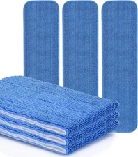 Matthew 18'' Microfiber Spray Mop Replacement Pads 3 Count (Pack of 1), Blue 