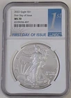 2022 EAGLE $1 FIRST DAY OF ISSUE NGC MS70 SILVER EAGLE SKU 6539694-407